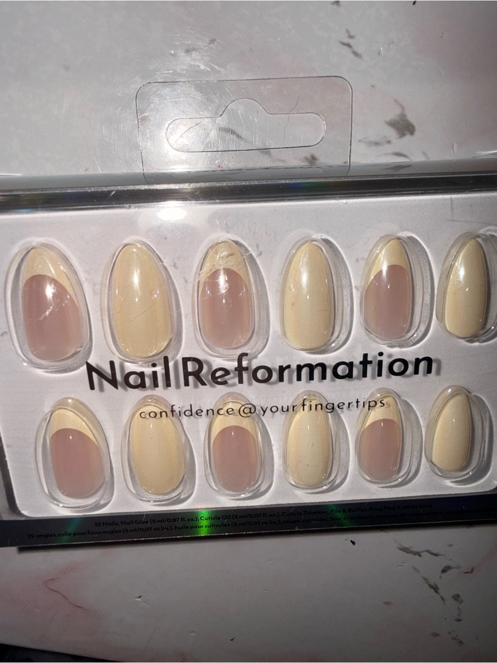 Nail Reformation Yellow Almond Press-On Nails